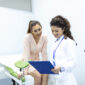 gynecologist talking with young female patient medical consultation modern clinic patient with gynecologist consultation gynecological office 85x85